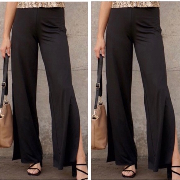 Black Wide Leg Pants - Picture 4 of 4